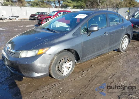 2012 Honda Civic Lx z USA, uszkodzony, nr VIN 2HGFB2F56CH304096